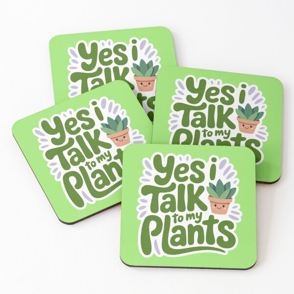 Item preview, Yes I Talk to My Plants – Funny Urban Gardening Quote Typography designed and sold by Timeless Design.