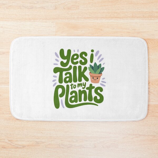 Item preview, Yes I Talk to My Plants – Funny Urban Gardening Quote Typography designed and sold by Timeless Design.
