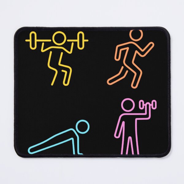 Item preview, Neon glowing gym stick figures on transparent background designed and sold by optimusprime39.