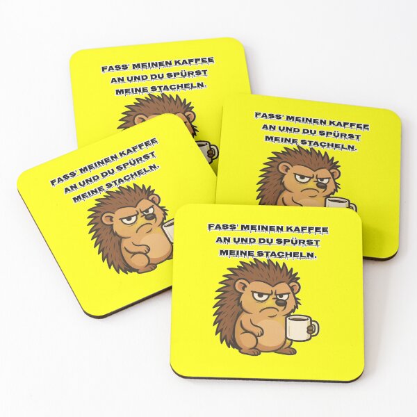 Item preview, Grim hedgehog with coffee designed and sold by Konsolen-Hühnchen.