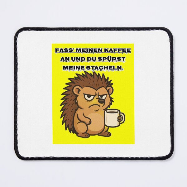 Item preview, Grim hedgehog with coffee designed and sold by Konsolen-Hühnchen.