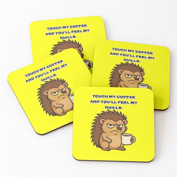Item preview, Grumpy Hedgehog with Coffee designed and sold by Konsolen-Hühnchen.