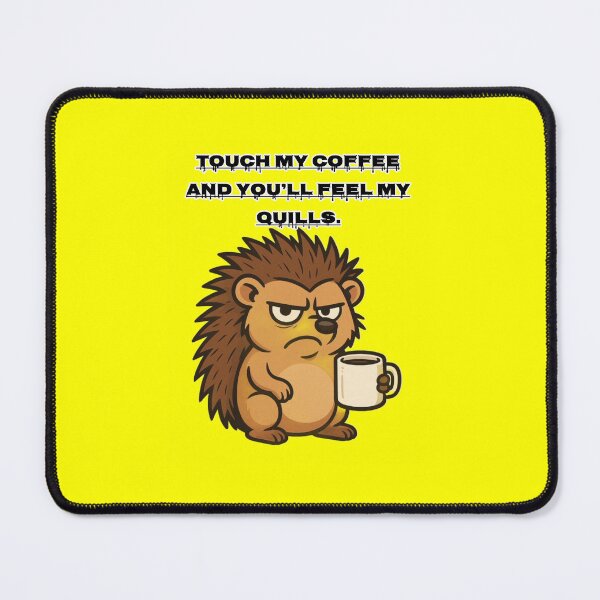 Item preview, Grumpy Hedgehog with Coffee designed and sold by Konsolen-Hühnchen.