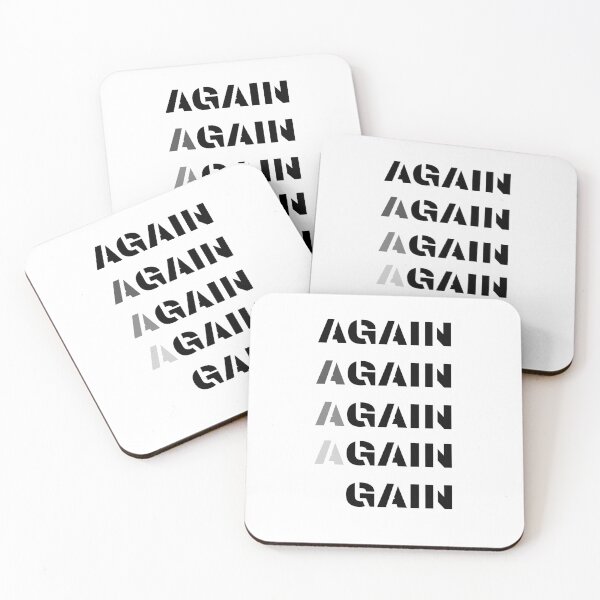 Item preview, AGAIN AGAIN AGAIN GAIN - Motivational Gym Typography Design designed and sold by ByBryteG.