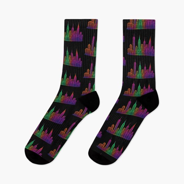 Item preview,  neon-colored New York city design on transparent background designed and sold by optimusprime39.