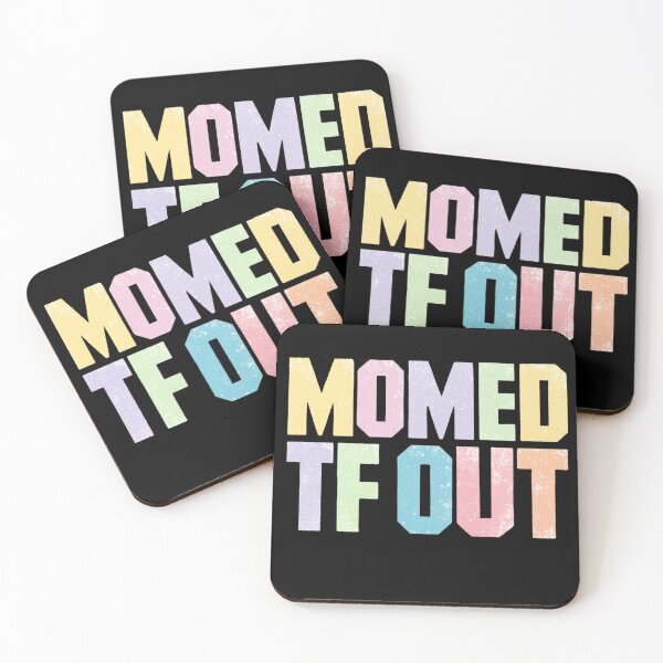 Item preview, Colorful Distressed "MOMED TF OUT" Typography designed and sold by haitrieuic96.
