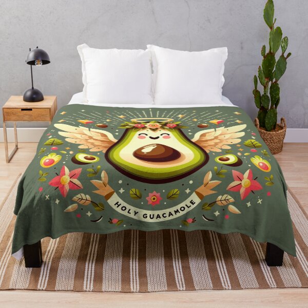 Item preview, Cute Avocado: Holy Guacamole Delight - Scandinavian Folk Art by heidiannemorris © designed and sold by FOLK ART FUSION.