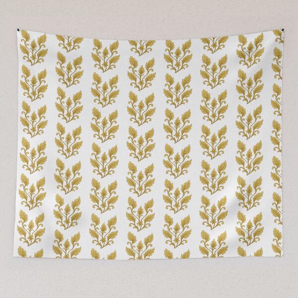 Item preview, Modernized Thai Bai Thet Leaf Pattern – Seamless Gold Ornamental Design (No Background) designed and sold by Korn & Q.