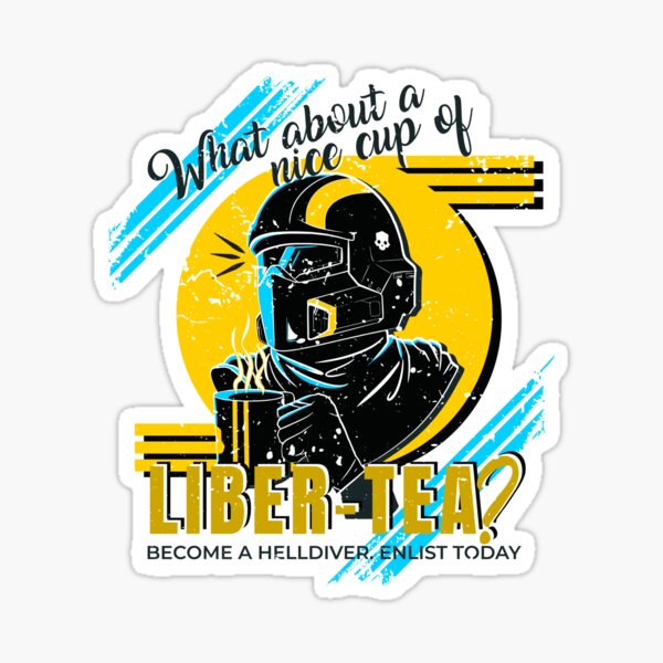Item preview, A Cup of Liber-tea - Helldivers 2  designed and sold by The Malva Glyphs.