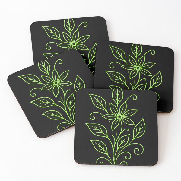 Item preview, Unique neon green botanical design with glowing plant elements designed and sold by optimusprime39.