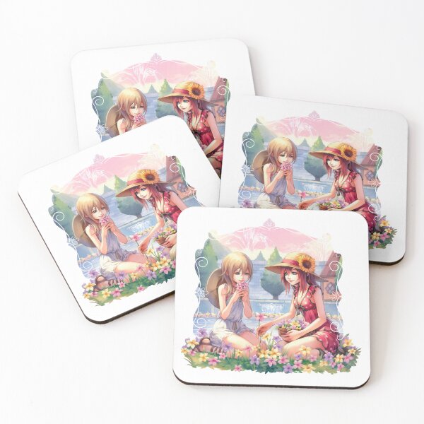 Item preview, Kairi and Namine picking flowers  designed and sold by Lali-Holley.