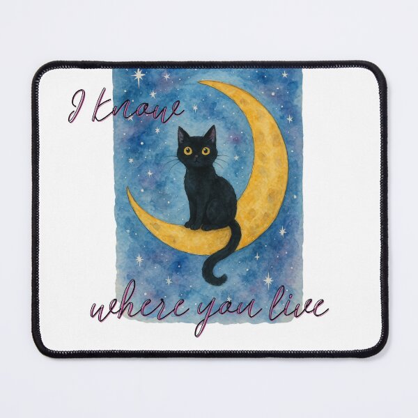 Item preview, Kreepy Kitty Knows Where You Live – Creepy Cute Cat Design designed and sold by GaggleOfGhosts.