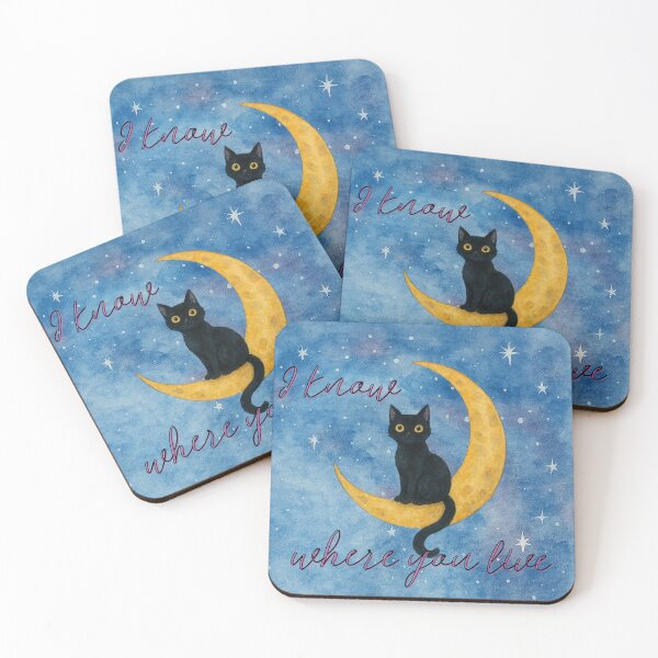Item preview, Kreepy Kitty Knows Where You Live – Creepy Cute Cat Design designed and sold by GaggleOfGhosts.