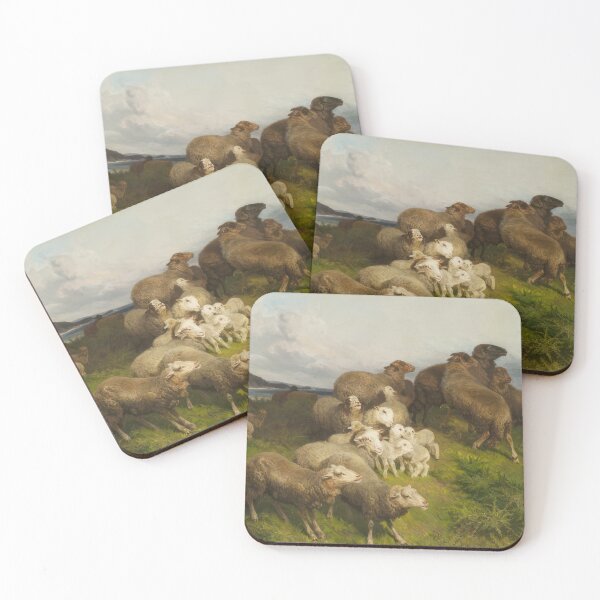 Item preview, SHEEP IN A MEADOW - 1865 by August Friedrich Schenck designed and sold by GabyddAlessandr.