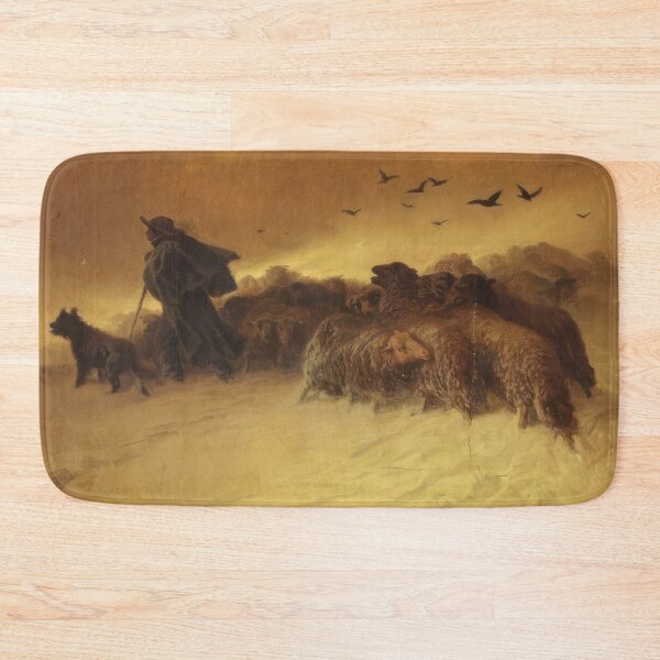 Item preview, Schäfer Mit Hund Und Seiner Schafherde in Winterlandschaft - Romanticism, Naturalism by August Friedrich Schenck designed and sold by GabyddAlessandr.