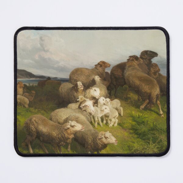 Item preview, SHEEP IN A MEADOW - 1865 by August Friedrich Schenck designed and sold by GabyddAlessandr.