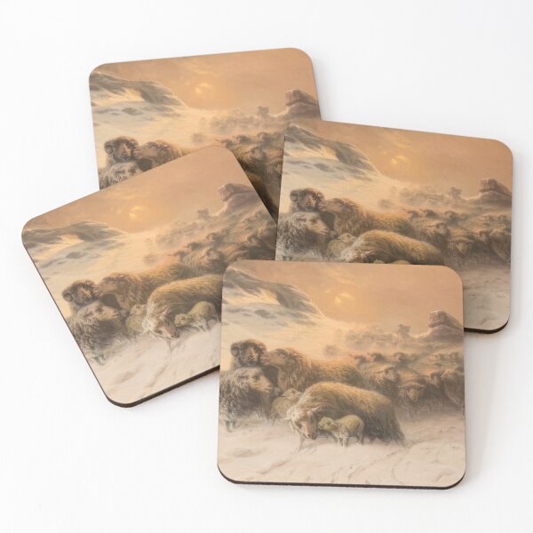 Item preview, Sheep in Snow - Romanticism, Naturalism by August Friedrich Schenck designed and sold by GabyddAlessandr.