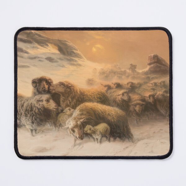 Item preview, Sheep in Snow - Romanticism, Naturalism by August Friedrich Schenck designed and sold by GabyddAlessandr.