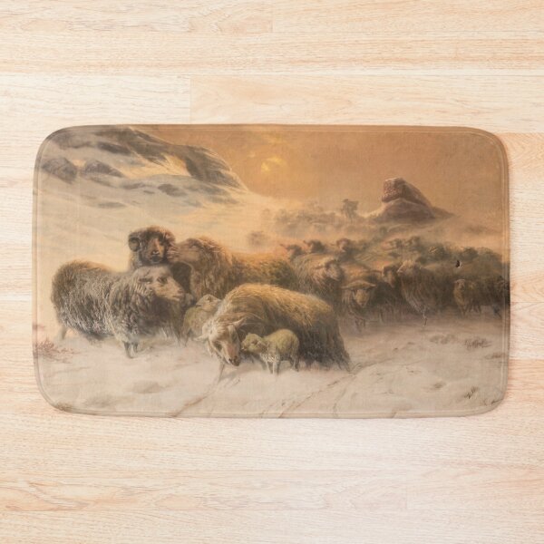 Item preview, Sheep in Snow - Romanticism, Naturalism by August Friedrich Schenck designed and sold by GabyddAlessandr.