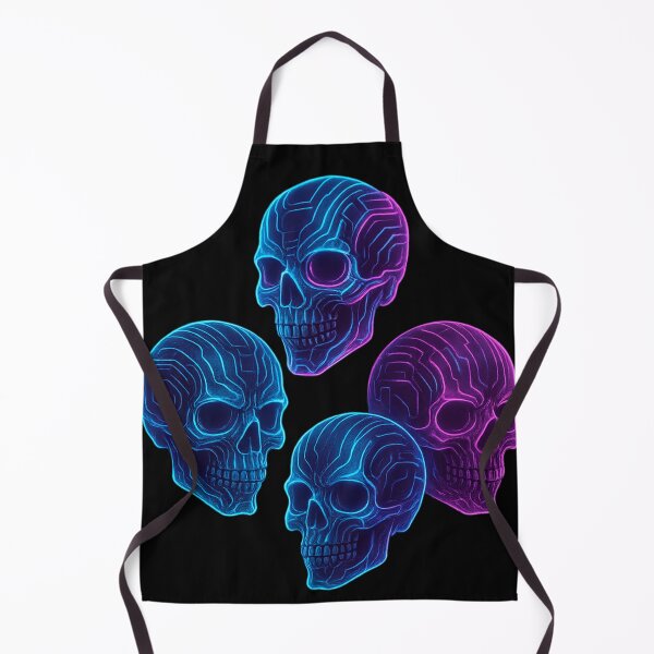 Item preview, neon glowing skulls design on transparent background designed and sold by optimusprime39.