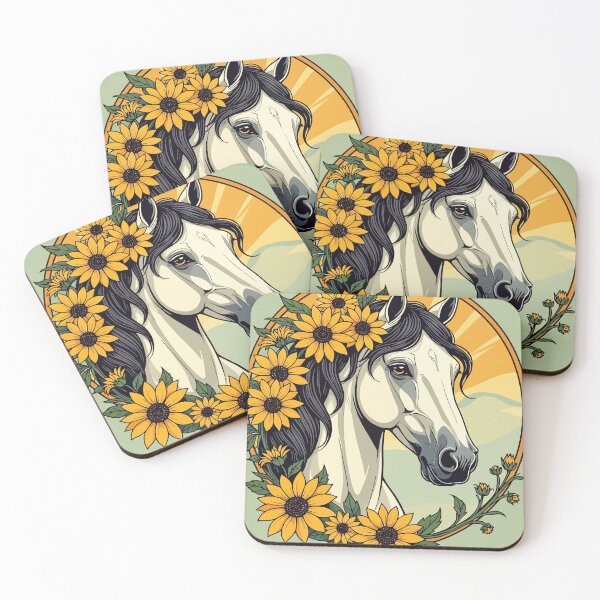 Item preview, Thoroughbred Horse And Black Eyed Susan Flowers designed and sold by taiche.
