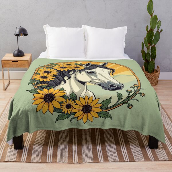Item preview, Thoroughbred Horse And Black Eyed Susan Flowers designed and sold by taiche.