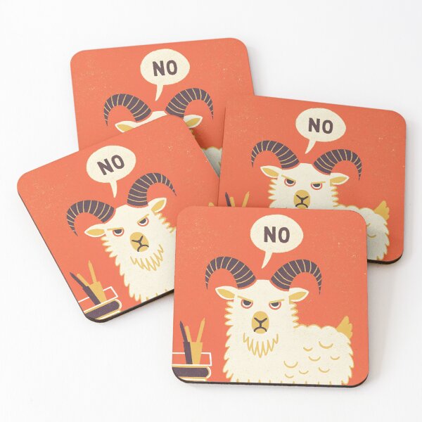 Item preview, Back to School Goat "NO" designed and sold by DesignAFind.