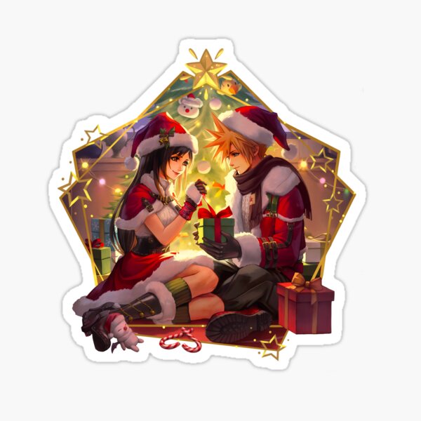 Item preview, Cloud and Tifa Cloti Christmas Final Fantasy VII designed and sold by Lali-Holley.