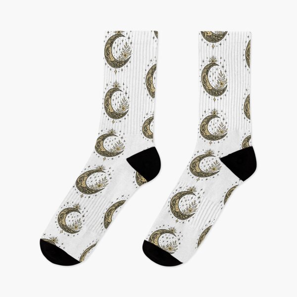 Item preview,  crescent moon with geometric and botanical elements designed and sold by optimusprime39.