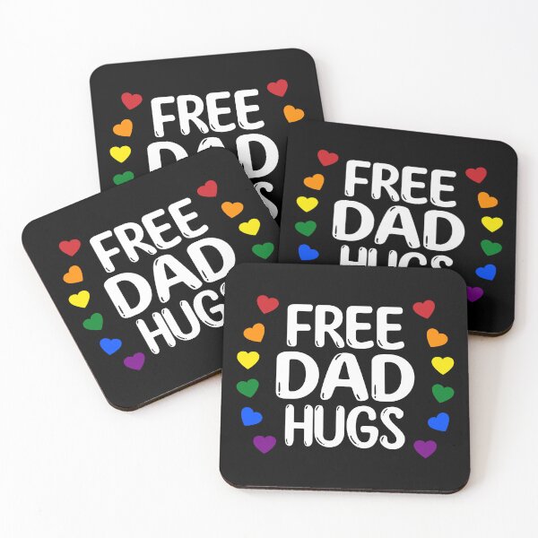 Item preview, Free Dad Hugs V - Rainbow Gay Pride designed and sold by Lemon Pepper.