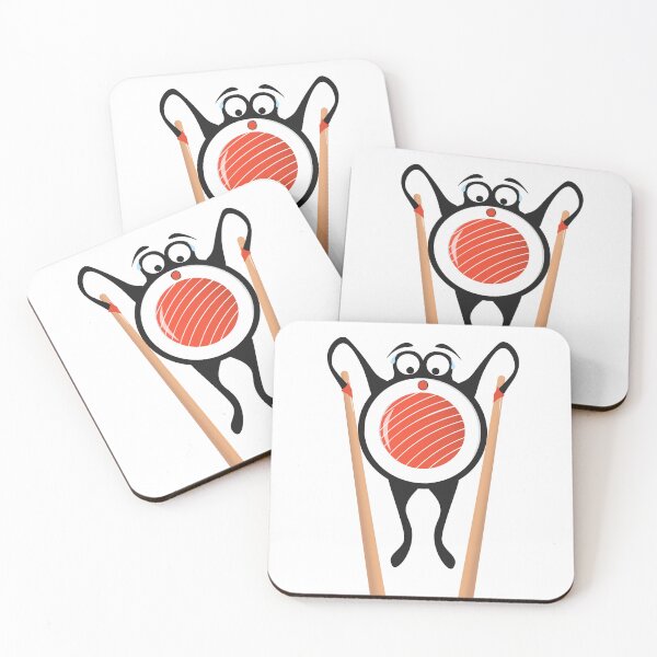 Item preview,  Funny Sushi Roll Character with Chopsticks designed and sold by rymarenko.