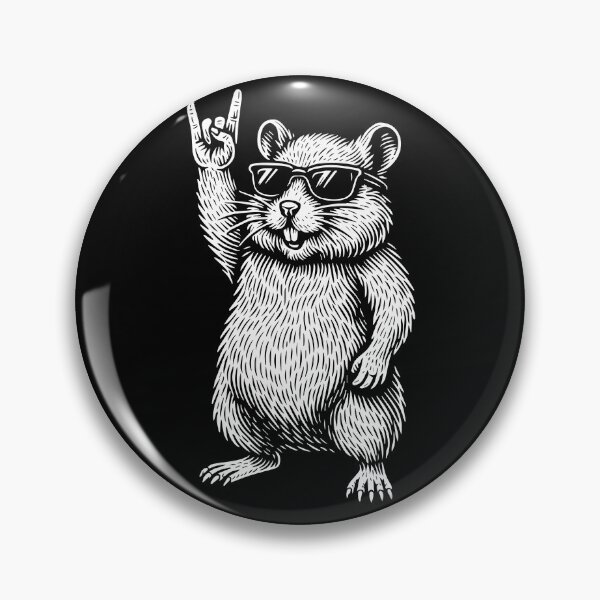Item preview, Hamster Rock Music Funny Retro Heavy Metal designed and sold by LuminOrb.
