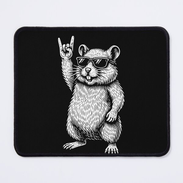 Item preview, Hamster Rock Music Funny Retro Heavy Metal designed and sold by LuminOrb.