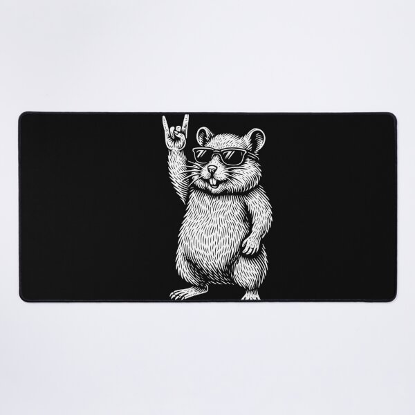 Item preview, Hamster Rock Music Funny Retro Heavy Metal designed and sold by LuminOrb.