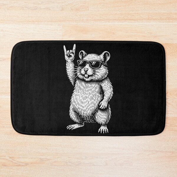 Item preview, Hamster Rock Music Funny Retro Heavy Metal designed and sold by LuminOrb.