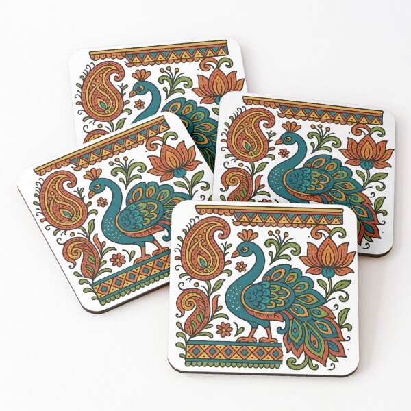 Item preview, Vibrant Indian folk art design with traditional motifs designed and sold by optimusprime39.