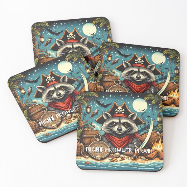 Item preview, Pirate Raccoon Under Moonlight Adventure designed and sold by KMHArts.