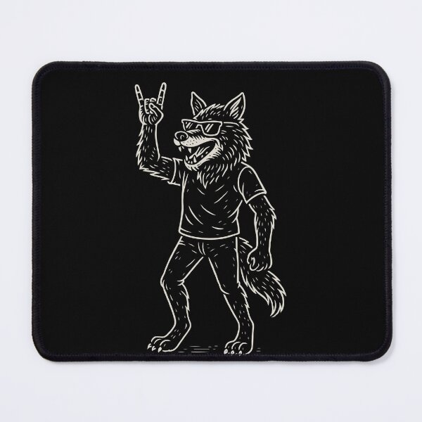Item preview, Rock Musik Wolf Heavy Metal Funny Retro designed and sold by LuminOrb.