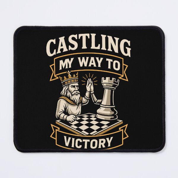 Item preview, Castling My Way To Victory Chess Players designed and sold by LuminOrb.