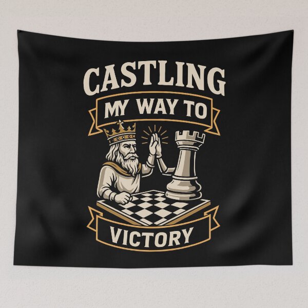 Item preview, Castling My Way To Victory Chess Players designed and sold by LuminOrb.