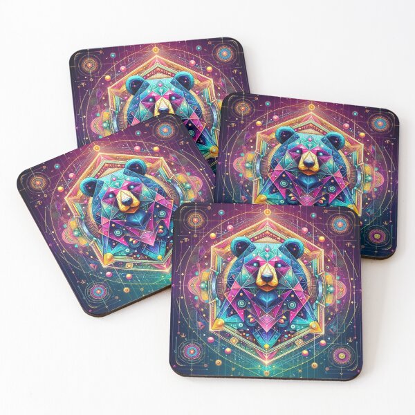 Item preview, Colorful geometric decorative bear  designed and sold by Dogandesighn.