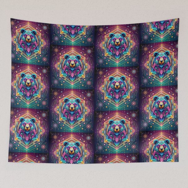 Item preview, Colorful geometric decorative bear  designed and sold by Dogandesighn.