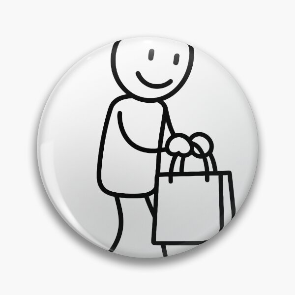 Item preview, Cute Minimalist Shopping Stick Figure designed and sold by xmoudx.