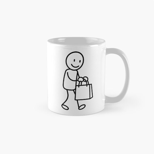 Item preview, Cute Minimalist Shopping Stick Figure designed and sold by xmoudx.
