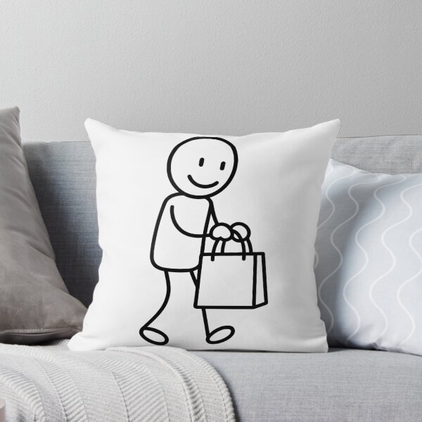 Item preview, Cute Minimalist Shopping Stick Figure designed and sold by xmoudx.