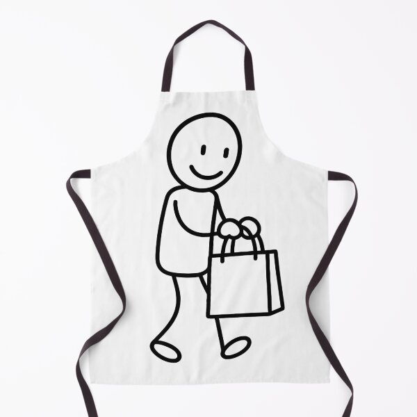 Item preview, Cute Minimalist Shopping Stick Figure designed and sold by xmoudx.
