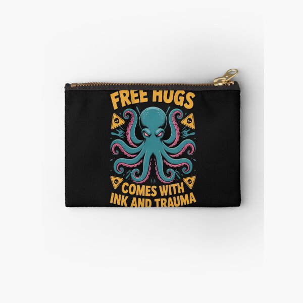 Item preview, Free Hugs Comes With Ink And Trauma: Funny Octopus Art designed and sold by elynne9.