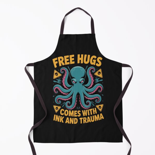 Item preview, Free Hugs Comes With Ink And Trauma: Funny Octopus Art designed and sold by elynne9.