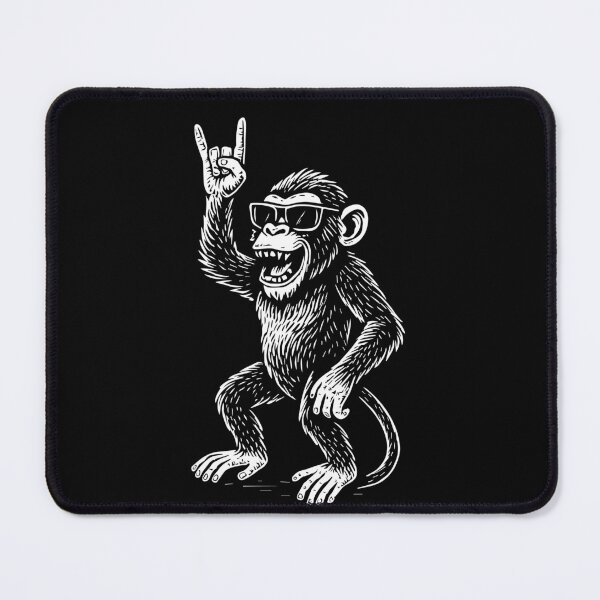 Item preview, Rock Music Funny Heavy Metal Monkey Retro designed and sold by LuminOrb.