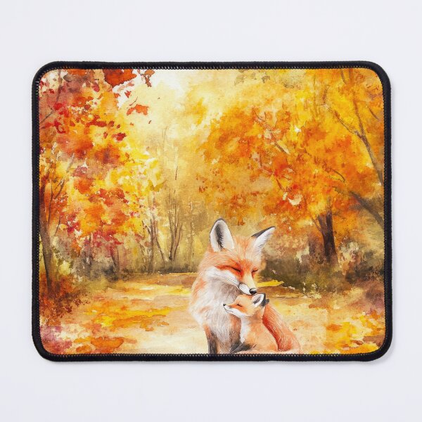 Item preview, The Fox And Her Cute Baby In The Forest designed and sold by hurmerinta.